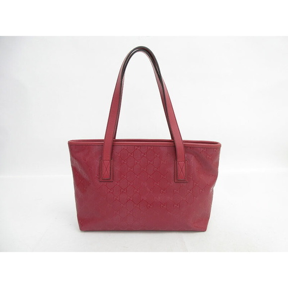 Gucci Handbags - Gucci Imprime Bag Red Leather GG Tote